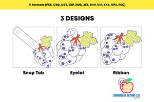 Grapes ITH Key Fob Pattern