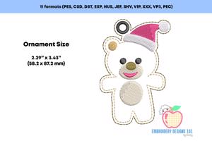 Christmas Teddy Bear ITH Ornament