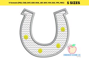 Horse Shoe Embroidery Design