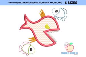 Three Fish Applique Pattern