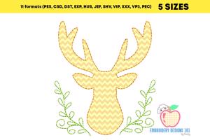 Deer Head Stitch Applique