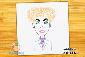 Face Of The Cartoon Made With Colors Quick Stitch