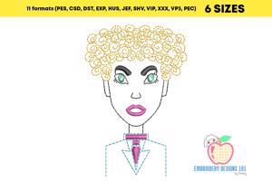 Face Of The Cartoon Made With Colors Quick Stitch