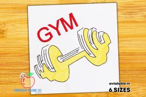 The Dumbbells Of The Gym Sketch Embroidery