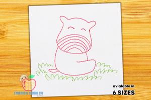 The Common Hippopotamus Bean Stitch