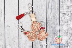 LETTER U Keyfob Keychain ITH