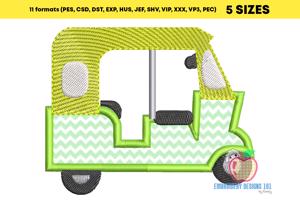 The Auto Rickshaw For A Ride Applique