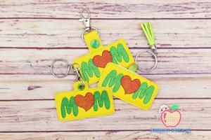 Mom heart ITH Keyfob Design