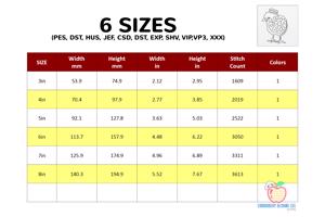 A Chick With Black Outline Quick Design