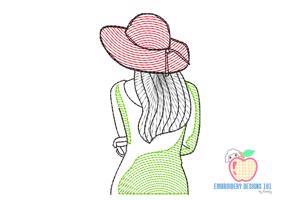 Alone Girl Bean Stitch