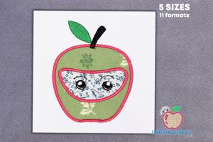 Cartoon Apple Fruit Embroidery Applique