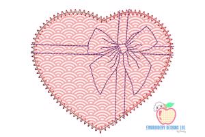 Heart Gift Embroidery Applique Designs