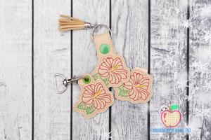 Hibiscus flower Keyfob Keychain ITH