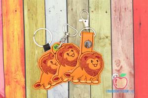 Cute Cartoon Lion ITH Keyfob Design