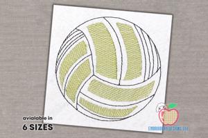 Volleyball Ball Sketch Embroidery