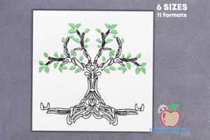 Celtic tree of Life Sketch Embroidery