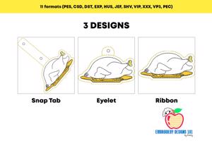 Roasted Turkey ITH Keyfob Design