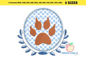 Foot Print Of The Dog Applique