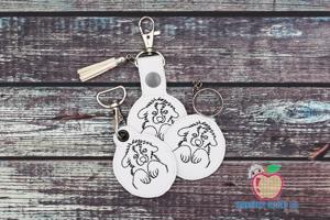 Great Pyrenees Dog ITH KeyFob Snaptab