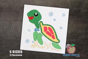 Cute Sea turtle Applique For Kids