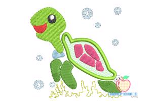 Cute Sea turtle Applique For Kids