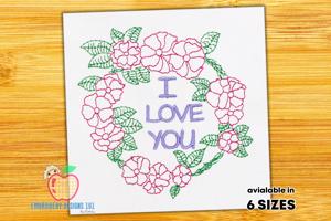 Decorative Floral Wreath Quick Stitch