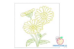 African Daisy Lineart Pattern Quick Design