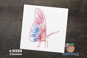 Butterfly Drawn With The Lineart Running Line