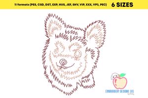 A Digital Chihuahua Line Art