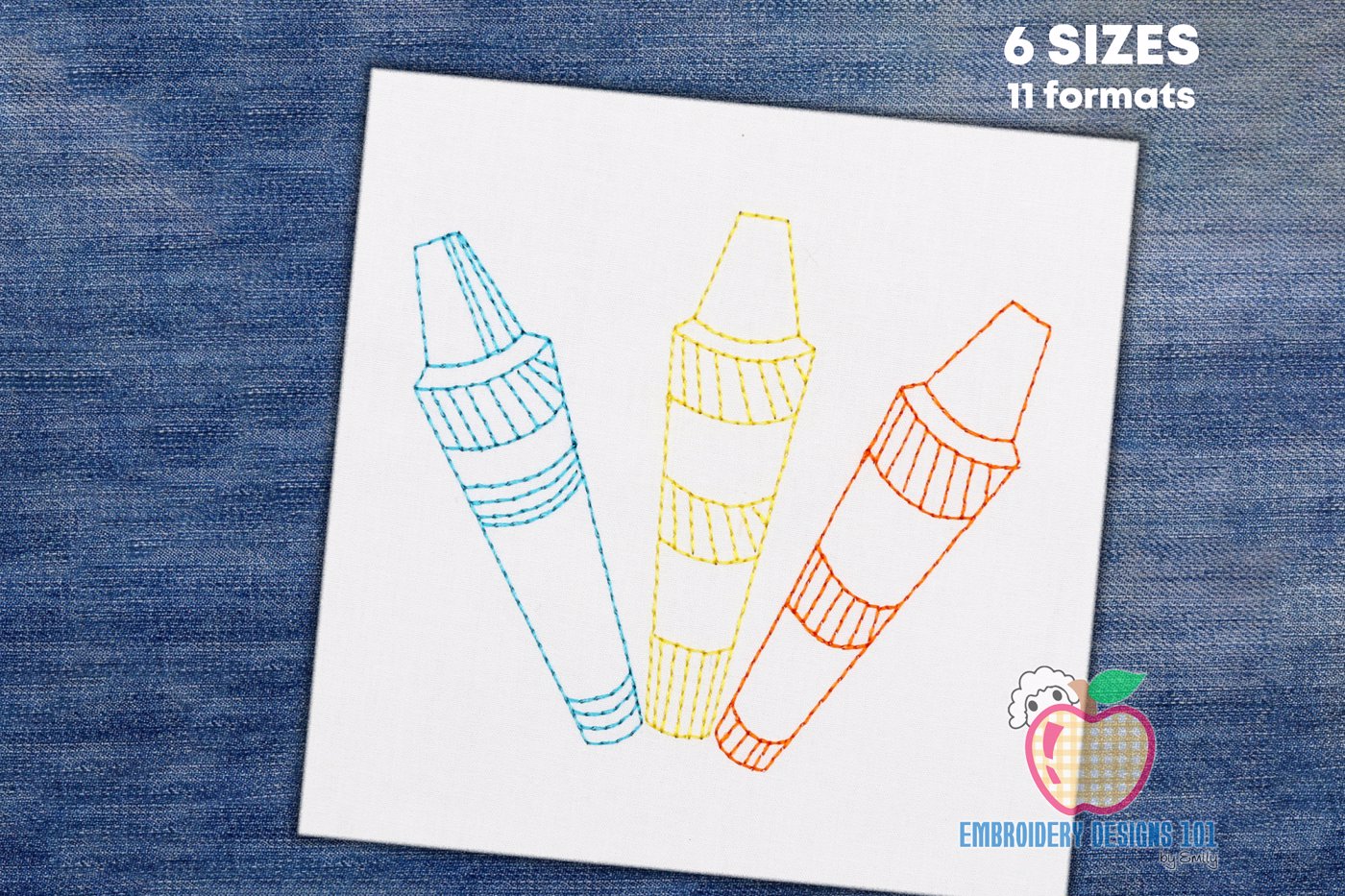 Back To School Three Crayons Quick Design