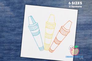 Back To School Three Crayons Quick Design