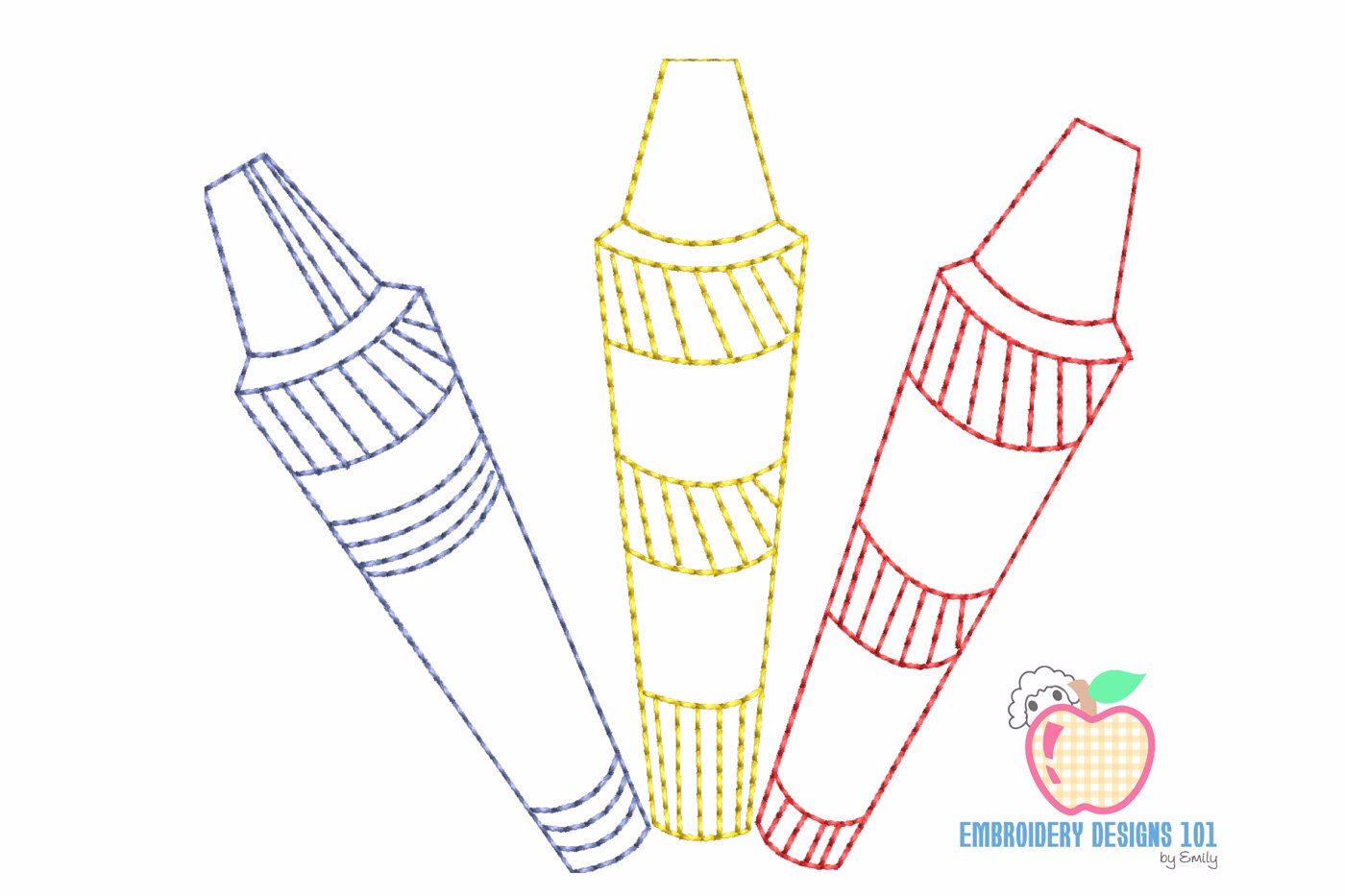 Back To School Three Crayons Quick Design