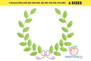 Laurel Wreath For Bow Quick Stitch