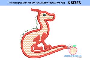 Sitting Baby Dragon Applique Pattern