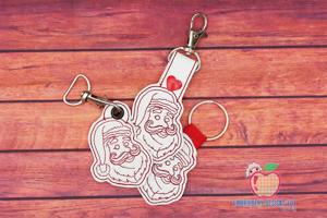 Christmas happy santa face ITH KeyFob Snaptab