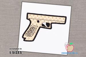 Pistol Gun Embroidery Applique