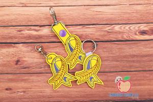 Awareness Ribbon ITH KeyFob Snaptab