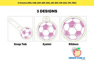 Foot ball ITH Key Fob Pattern