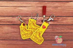 Ice Hockey Skate ITH Key Fob Pattern