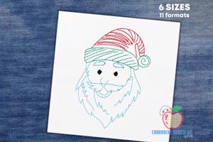 christmas santa claus Bean Stitch