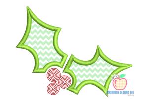 Christmas Common Holly Applique