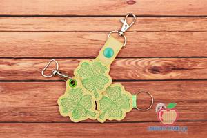 Four Leaf Clover ITH Keyfob Design