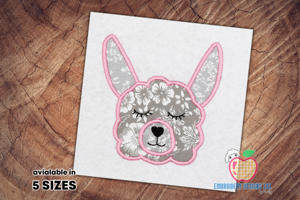 Cute Llama Face Applique for Kids