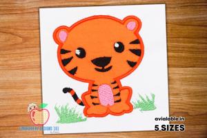 Cartoon Tiger Cub Embroidery Applique