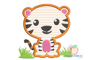 Cartoon Tiger Cub Embroidery Applique