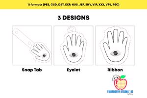 World Braille Day Eye ITH Snaptab Keyfob Design