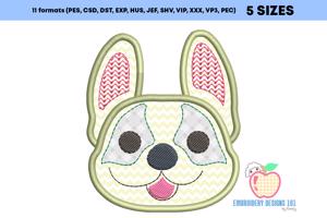 Boston Terrier Embroidery Applique Designs