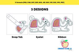 Camel Sitting in Desert ITH Key Fob Pattern