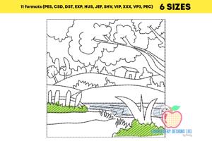 Landscape HillStation Scene Quick Stitch