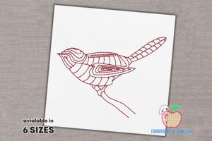 An Outline Of The Brown Robin Bird Quick Design